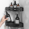 Bathroom triangle shelf bathroom and kitchen toilet wall mounted black corner shelf shower storage shelf