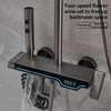 YF230530049 Bathroom Full Shower System Black Gold Bathing Luxury Shower Kit 4 Functions Shower Set