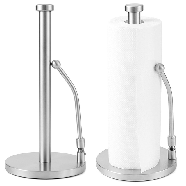 YF62165 Paper Towel Holder, Paper Towel Holder Countertop with Heavy Weight Base, Non - Slip & Space Saving Paper Towels Holder