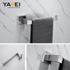 YF66103 Hotel modern wall mounted four pieces stainless steel matte black toilet bathroom accessories set