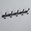 YF9107 Wall Mounted Metal Coat Hook Rail for Coat Hat Towel Purse Robes Mudroom Bathroom Entryway