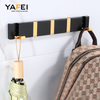 YF9150 Folding Hideaway Coat Hooks Heavy Duty Wall Hooks Towel Hooks for Bathrooms Retractable Coat Hook Space Aluminum Wall Hooks Hanging Hooks for Closet Scarf Hat Robe Key Purse Bag 