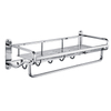 YF210910012 Bathroom Stainless Steel Towel Rack Bathroom Rack Wall- Mounted Shower Room Hanging Basket Rack