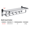 YF210910007 Towel Holder Towel Shelf with Double Towel Bars for Bathroom Lavatory,SUS 304 Stainless Steel Wall Mount Towel Hanger Storage