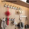 YF9116 Wall Mounted Hanger Slat Shelf Rack Multifunction Metal Door Coat Hook Rails for Clothes