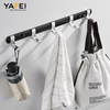 YF9101 Matte Black Coat Rack Wall Mount with Hooks for Hanging Hat Clothes Purse Towel Wall Hooks 