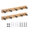 YF9158 Wall Mounted Coat Rack Bamboo Wall Coat Rack Hooks Coat Hat Hanger Hooks Over Door Bathroom Hook Hanger