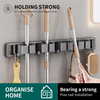 YF9162 Mop Holder Bathroom Wall Broom Hanger Wall-mounted Mop And Broom Holder Heavy Duty Broom Hanger Organizer Storage Tool Racks for Kitchen Garden Laundry Garage