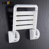 YF68118 Shower Stool White Bathroom Non-Slip Bath Chair Wall-Mounted Folding Stool Elderly