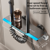 YF230530012 1 Exposed Shower System with Tub Spout, Matte Black Exposed Pipe Shower Faucet with 3 Functions Brass Shower Valve