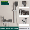 YF 200550005 Bathroom Shower Faucet Rain Rainfall Bathtub Mixer Piano Black Square Shower System Set