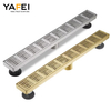 YF41116 304 Stainless Steel Rectangle Shower Floor Drain Linear Shower Drain Rectangular Floor Drain with Accessories