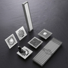 304 Stainless Steel Shower Drain Linear Shower Drain Brushed Nickel Floor Drain with Tile Insert Grate Hair Filter