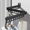 Laundry Clothesline Retractable Cloth Hook Folding Wall Mounted Clothes Hanger Rack Space-saver foldable cloth drying rack