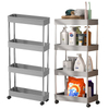 YF500200018 Slim Storage Cart Mobile Shelving Unit Organizer Slide Out Storage Rolling Utility Cart Tower Rack for Kitchen