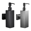 YF65106 200ML Manual Black Hand Lotion Square Soap Dispenser Hotel Stainless Steel Wall-mounted Press Soap Dispenser