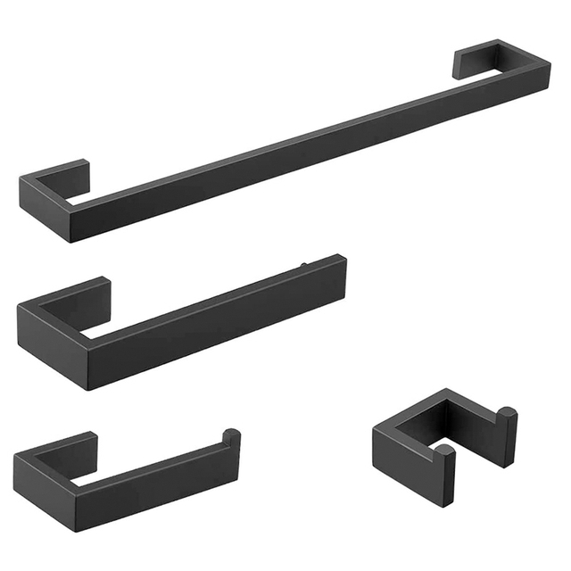 YF66104 Hardware set 304stainless steel towel hook towel bar toilet paper rack tower wall mounting bathroom towel rack set