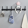 YF9107 Wall Mounted Metal Coat Hook Rail for Coat Hat Towel Purse Robes Mudroom Bathroom Entryway