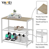 YF7133-2 Shoe Rack Organizer with Seat for Entry Bedroom Closet Living Room Hallway