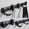 YF9101 Matte Black Coat Rack Wall Mount with Hooks for Hanging Hat Clothes Purse Towel Wall Hooks 