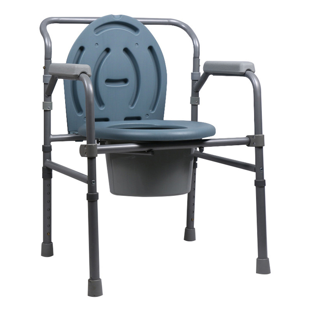 YF68109 Toilet Chair Hospital Home Elderly Patient Chair in Toilet WC Foldable 100kg Loading Chair for Hospital Use