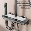 YF230530018 19 20 Four Function Piano Gun Grey Waterfall Shower Faucet Wall Mounted Shower Set