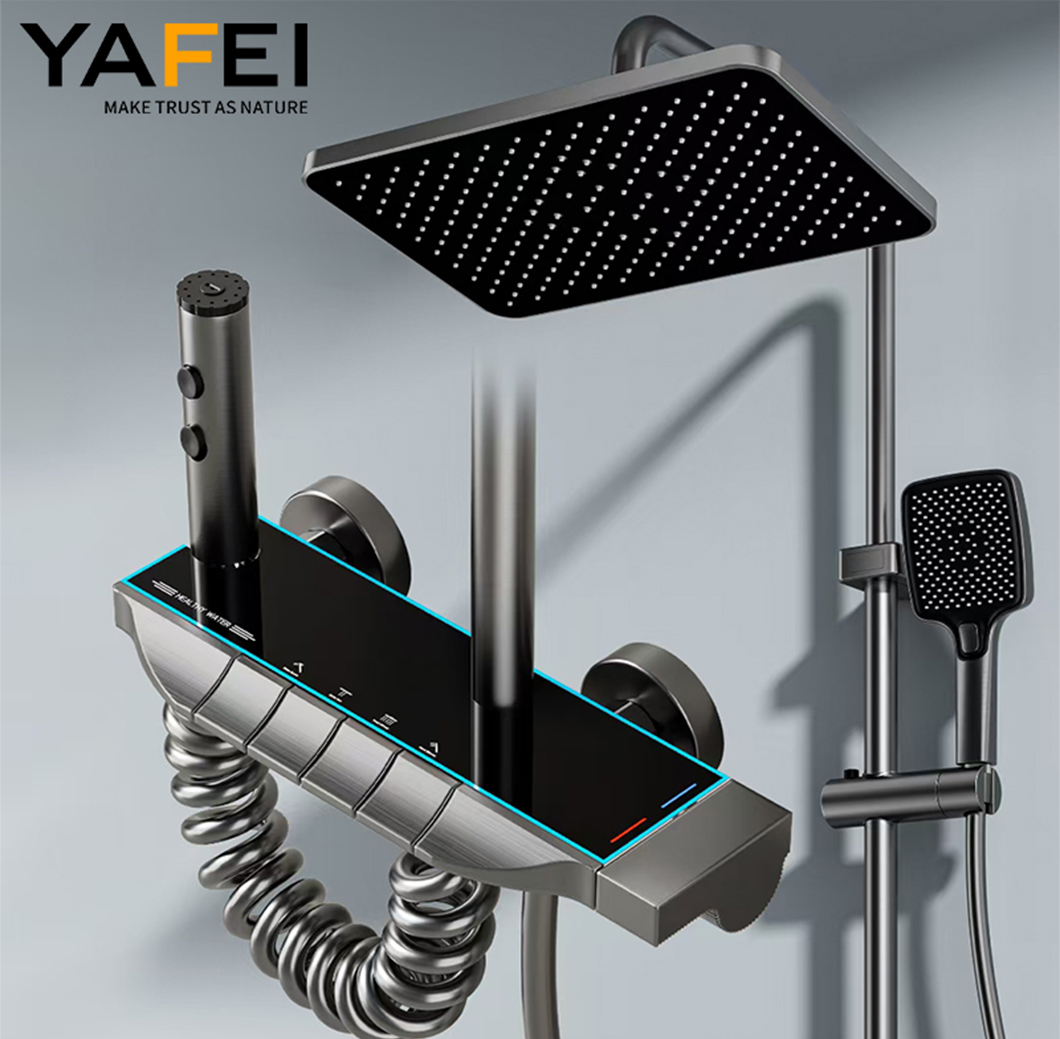 Wall-Mounted Display Bathroom Shower Set