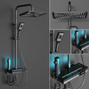 YF230530033 Shower System with Digital Temperature Display Piano Key Shower Faucet Set with Digital Display Ambient Lights Shower Combo Set with Rain Shower Head
