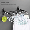 YF7101 Aluminium alloy Indoor outdoor Expandable Wall Mounted Cloth Drying Stand Laundry Hanger foldable Clothes Dry Rack