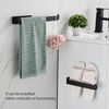 YF1305 No Punching Modern Bathroom Accessories Toilet Luxury Hardware 4 Pieces Bathroom Shower Accessories Set Black Towel Bar