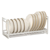  Large Sink Drain Dish Rack Small Space Kitchen Dishes Strainer Drying Rack with Drain Board Cup Holder Cutlery Holder