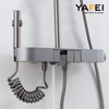 YF230530037 Modern Shower Bathroom Design Digital Display Luxury Showers Mixer Sets Thermostatic Shower Faucet Set Rain Dual Head System