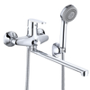 YF200550001 Bathroom Accessories Brass Shower Faucet Set Long Neck Shower Mixer Tap with Hand Held Shower Head