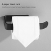 YF3502 Toilet Paper Holder Punch-Free Wall Mount Towel Rack Black Fashion Space Aluminum Bathroom Paper Shelves Kitchen Accessories