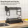 YF500100006 Metal Hot sale storage 2 tier kitchen counter holders sink organization over the sink dish drying drainer rack