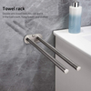 YF61302 Towel Rail Stainless Steel 2-Arms Bath Towel Holder Bathroom Double Rod Towel Rack