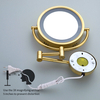 YF69103 Wall Mounted Lighted Makeup Mirror Round Mirror Design Double-sided Desktop Pocket Dresser Beauty Mirror with Light