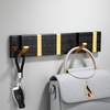 YF9103 Door Wall Coat Rack Folding Space Saving Wall Hangers Hook Rail for Entryway Bathroom Hat Towel