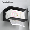 YF3302 Metal Aluminum Kitchen Towal Holder Wall Mounted Paper Tissue Holder Home Hotel Bathroom Kitchen Black European Paper Holder