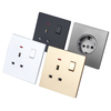 YF310100004-white Light Switch 13Amp Power Electrical 3 Pin Universal UK Standard Wall Socket 