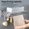 YF7186 Wall Mounted Clothes Drying Rack, Wide Large Rustproof Retractable Laundry Drying Rack