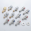 Angle Valve Shut Off Valve 5/8 Inch OD Compression x 3/8 Inch OD Compression Multi-Turn Angle Stop Valve Toilet Angle Valve Faucet Control Valve Brass Plumbing Fitting