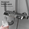 YF230530054 Wall Mounted Rainfall Shower Fixtures with Piano Keys Shower System with Digital Temperature Display