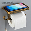 YF3334 Toilet Paper Holders Holder Wall Mounted Vintage Classic Bathroom Vintage Toilet Paper Holder with Shelf