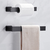 YF3505 Roll Black Mounted Paper Towel Holder Cabinet Towel Mounted Towel Holder Towel Hanging Holder Wall-Mounted Towel Rack Space Aluminum