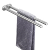 YF61302 Towel Rail Stainless Steel 2-Arms Bath Towel Holder Bathroom Double Rod Towel Rack