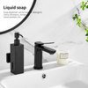 YF65106 200ML Manual Black Hand Lotion Square Soap Dispenser Hotel Stainless Steel Wall-mounted Press Soap Dispenser