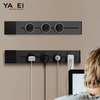 YF300100001 Wall Mount Power Strip with Removable Outlet Adapter,Power Track Home Appliances Universal Outlets Electric Plug Adapter + USB Data Cable