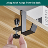 YF9556 Metal Stand Desk Adjustable Bracket Hooks U Shaped Shelf Supports Black White Desk Metal Holders