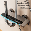YF230530008 Gray 4-Function Bathroom Shower Set Atmosphere Digital Display Jet Soft Spray Pattern Rainfall Shower Set